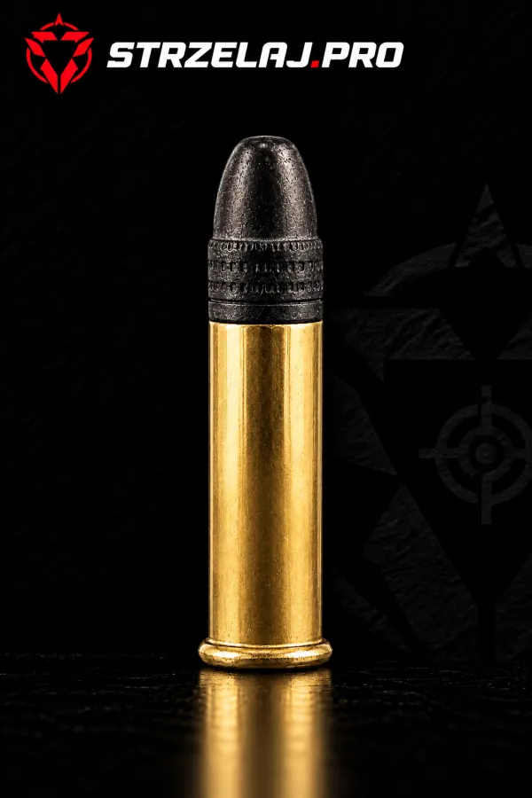 Nabój pistoletowy .22 LR, .22 Long Rifle: zdjęcie na czarnym tle