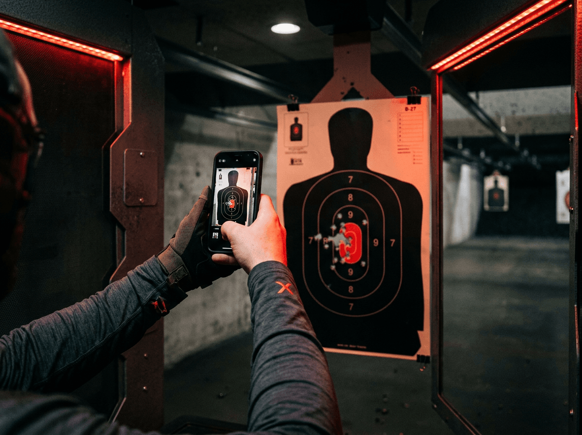 Phone with target photo