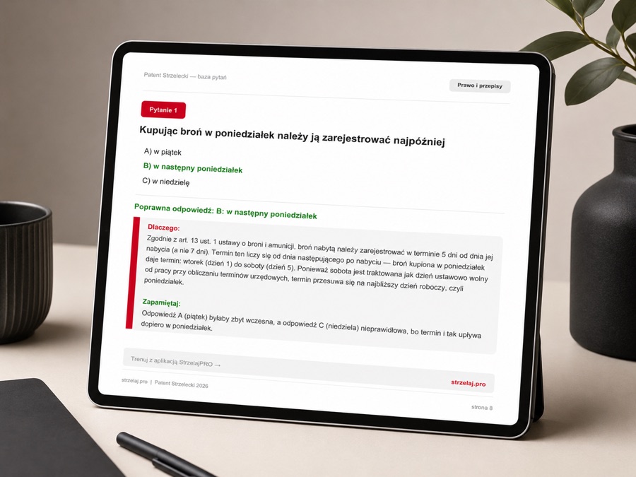 Przykładowe pytanie z wyjaśnieniem