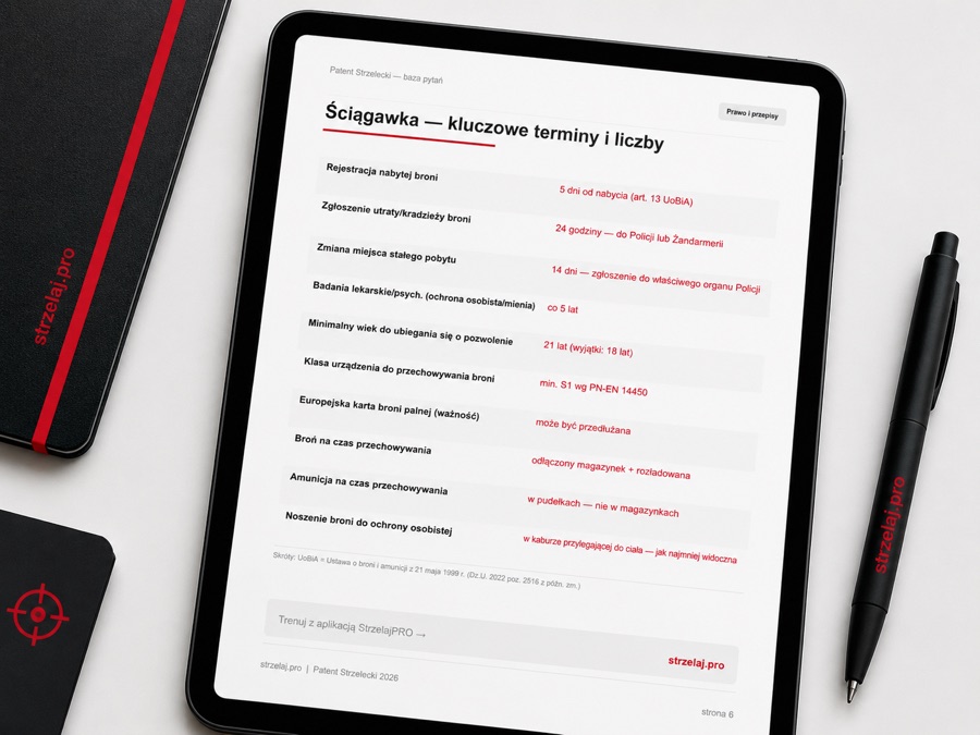 Ściągawka kluczowych liczb i terminów